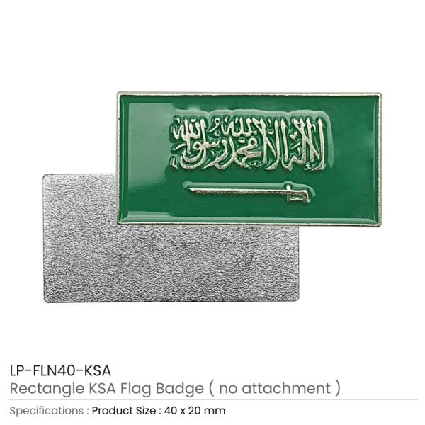 Rectangle KSA Flag Badges