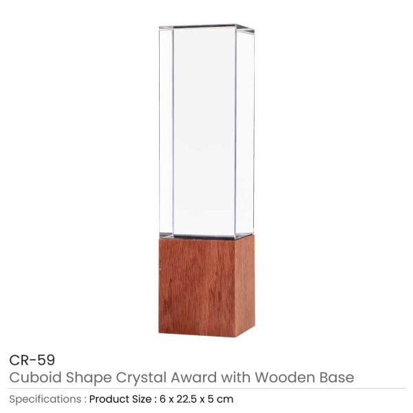 Cuboid Shaped Crystal Awards