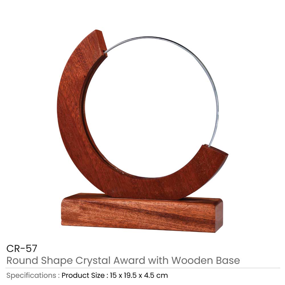 Round-Moon-Crystal-Awards-with-Wooden-Base-CR-57