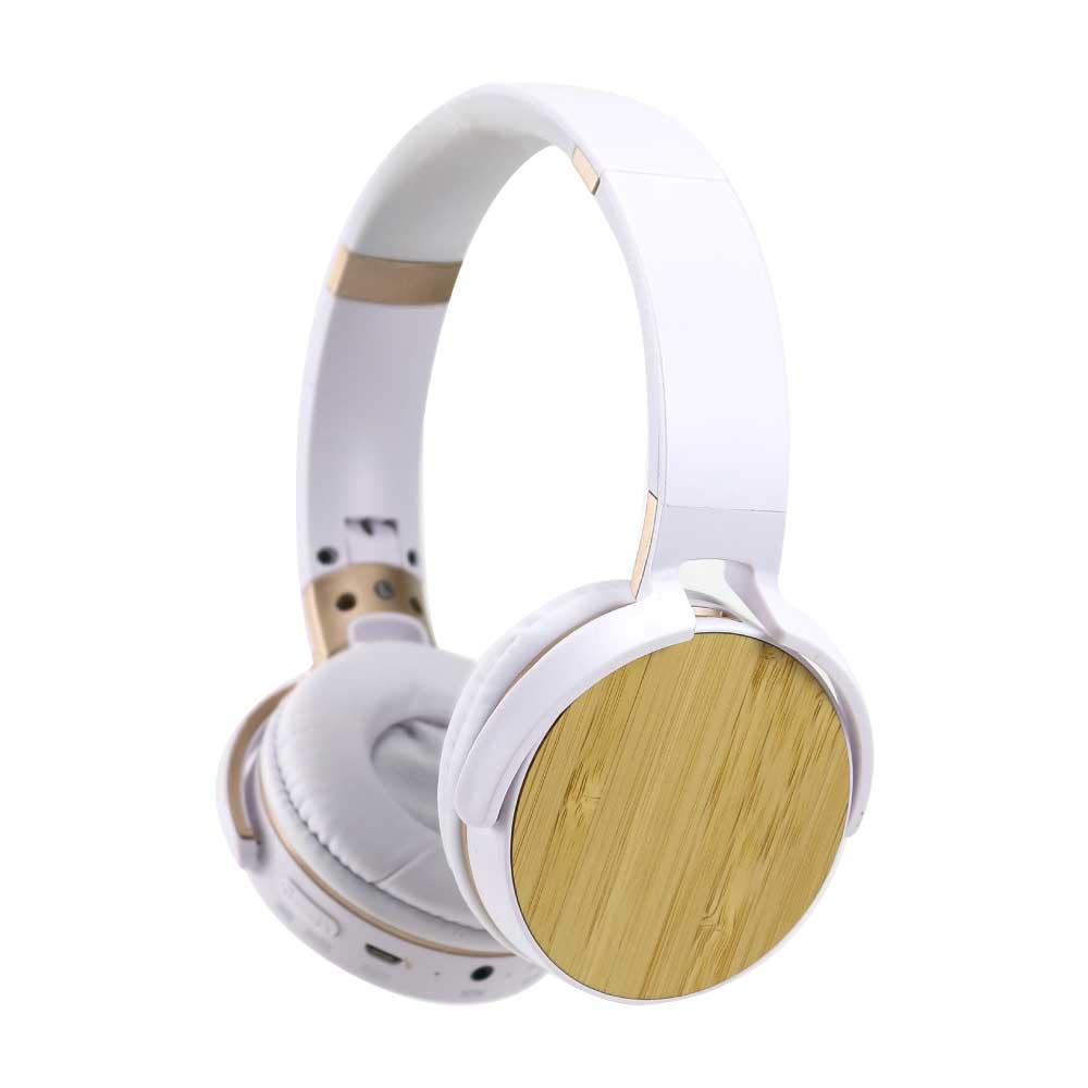 Bluetooth-Headphone-with-Bamboo-Touch-EAR-B5-WHT-Blank