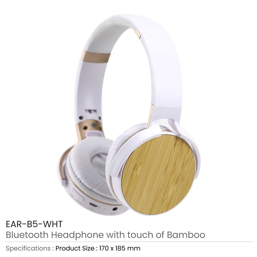 Bluetooth-Headphone-with-Bamboo-Touch-EAR-B5-WHT-Details