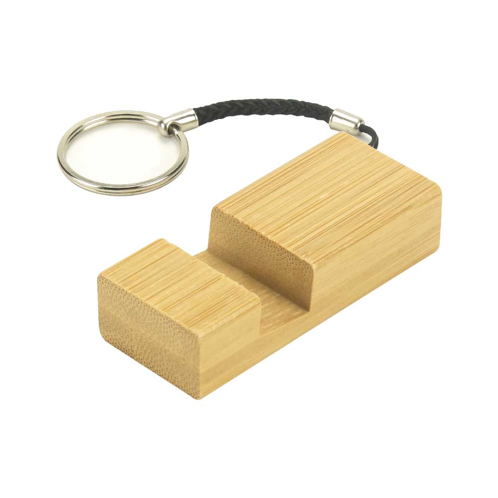Bamboo-Phone-Stand-Keychain-KH-14-BM-Blank