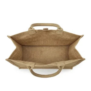 Reusable Jute Shopping Bags with Button Closure - Image 4