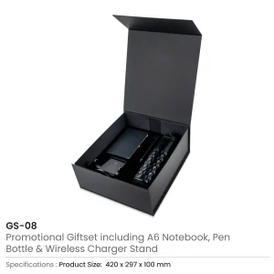 Promotional Gift Sets in Black Magnetic Closure Gift Box - Image 3