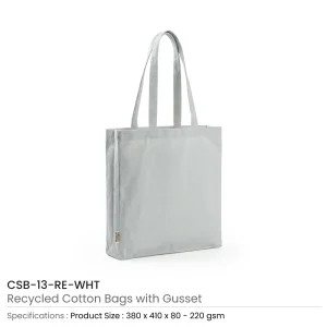 Recycled Cotton Tote Bags with Gusset 220 GSM - Image 8