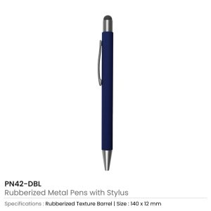 Rubberized Stylus Metal Pens - Image 4