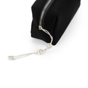 Black Multi-Purpose Utility & Cosmetic Pouch with Bisht Embroidery - Image 4